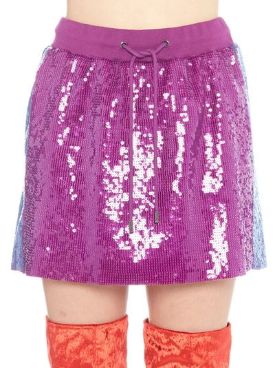 Shop Alberta Ferretti 'raimbow Week' Skirt In Purple