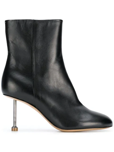 Shop Maison Margiela Screw Heel Boots In Black