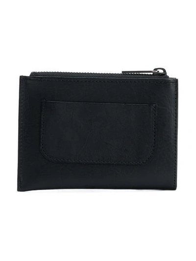 Shop Yohji Yamamoto Zip Wallet - Black