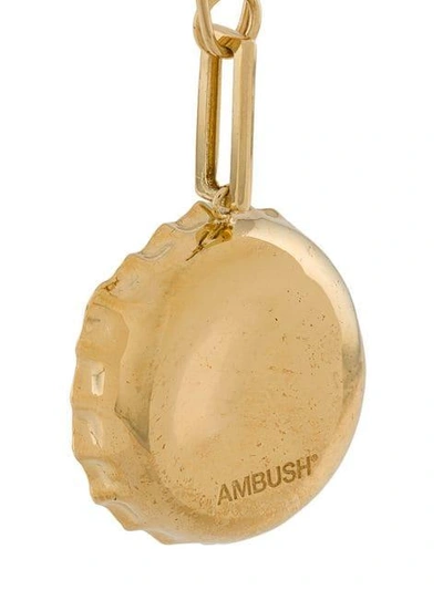 Shop Ambush Bottle Cap Earrings - Metallic