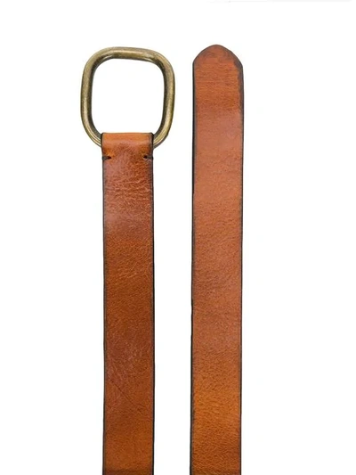 Shop Dsquared2 Squared Buckle Belt In M1439 Brown