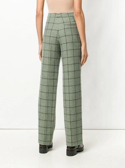 Shop Holland & Holland Tweed Tailored Trousers - Green