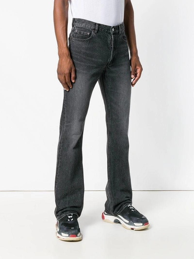 Shop Balenciaga Bootcut Jeans In Black