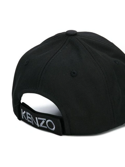 Shop Kenzo Tiger Canvas Cap In Black