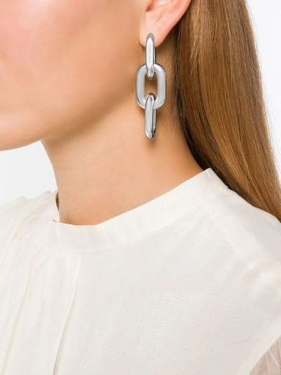 Shop Ambush Chunky Chain Earrings In Metallic