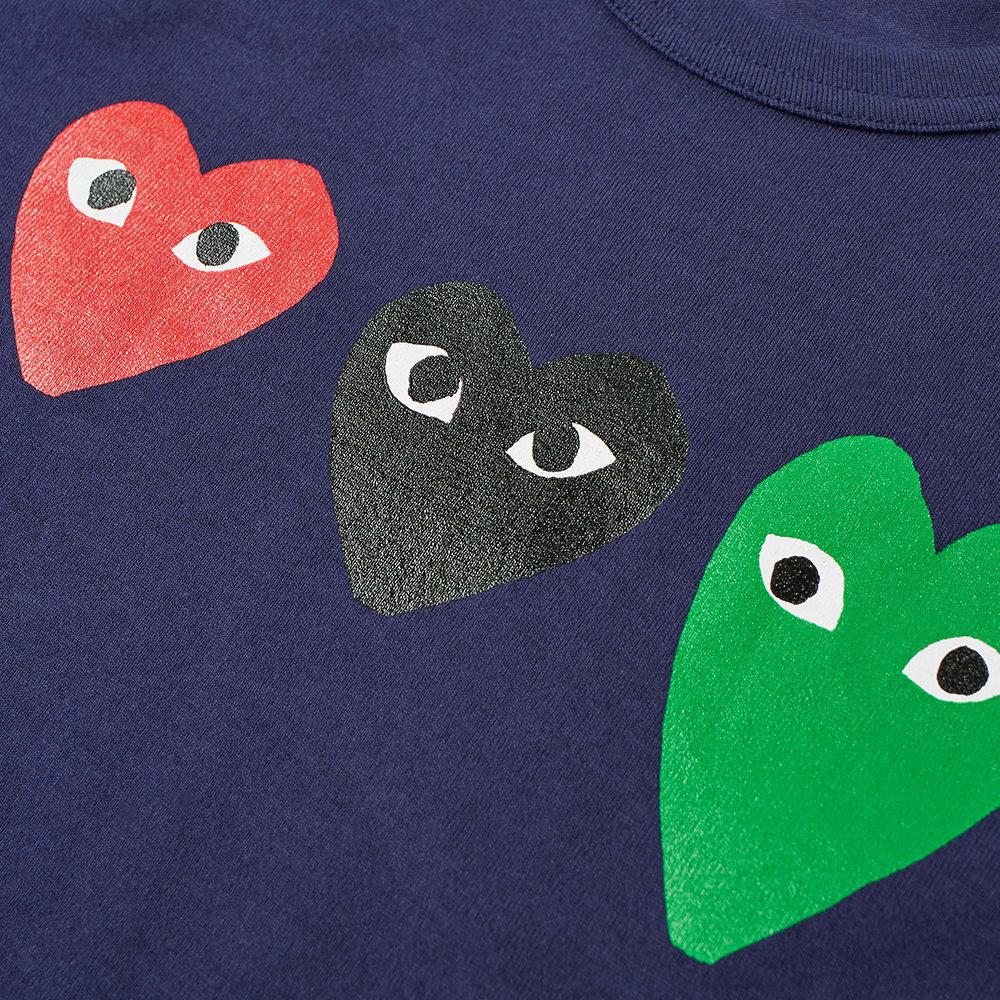 comme des garcons play triple heart tee