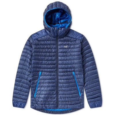 Shop Arc'teryx Cerium Sl Hooded Down Jacket In Blue