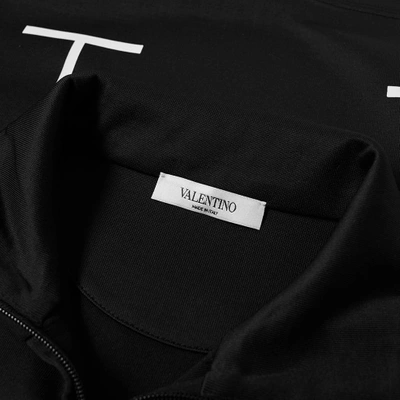 Shop Valentino Vltn Zip Track Top In Black