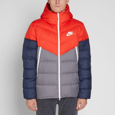 Nike Down Filled Hooded Windrunner Jacket In Red | ModeSens