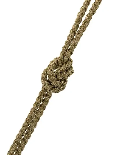 Shop Saint Laurent Tassel Wrap Necklace - Metallic