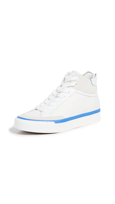 Shop Rag & Bone Rb Army High Sneakers In White/blue