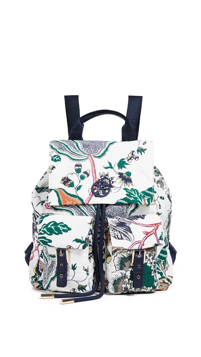 Tilda printed nylon hotsell flap backpack