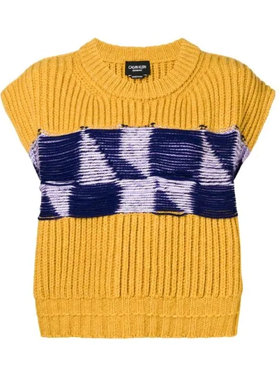 Calvin Klein 205w39nyc Open Knit Vest - Yellow | ModeSens