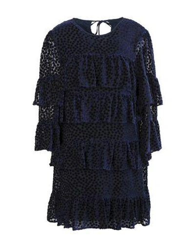 Shop Si-jay Short Dress In Blue