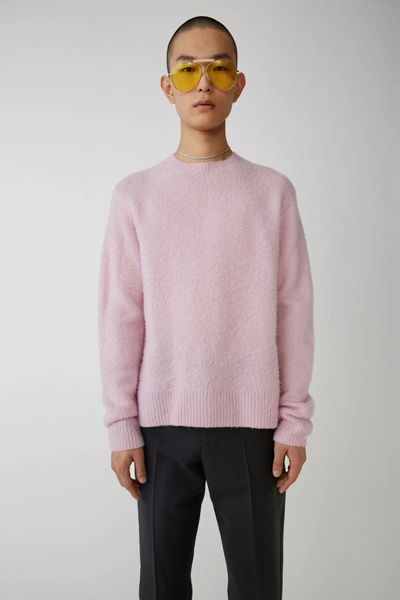 Shop Acne Studios Crewneck Sweater Powder Pink