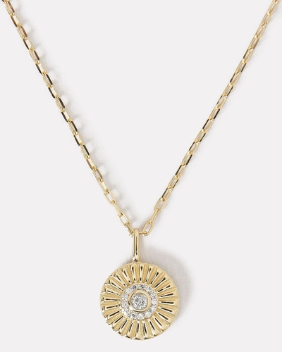 Shop Adina Reyter Small Diamond Rays Pendant Necklace In Gold