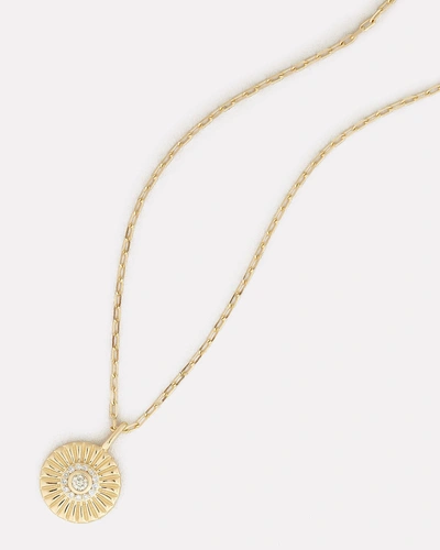 Shop Adina Reyter Small Diamond Rays Pendant Necklace In Gold