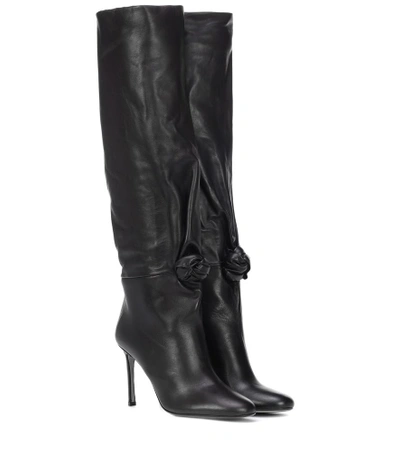Shop Samuele Failli Betsy 90 Leather Boots In Black