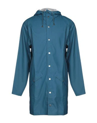 Shop Rains Overcoats In Slate Blue