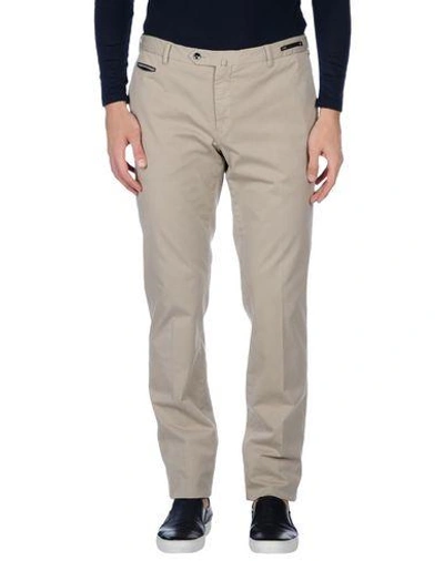 Shop Pt01 Pt Torino Man Pants Beige Size 38 Cotton, Elastane