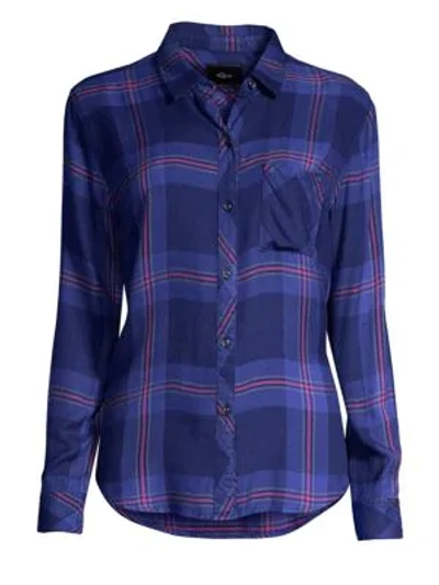 Shop Rails Hunter Plaid Button-down Shirt In Ultra Violet Magenta