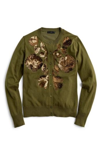j crew sequin floral sweater