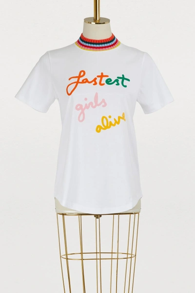 Shop Mira Mikati Fastest Girls Alive T-shirt In White