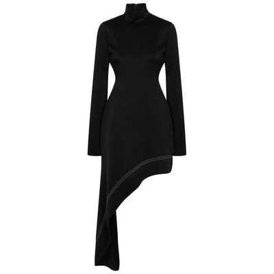 Shop Ellery Bauhaus Black Asymmetric Satin Dress