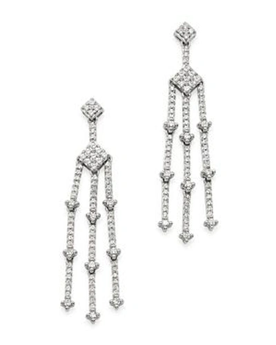 Shop Bloomingdale's Diamond Geometric Chandelier Earrings In 14k White Gold, 1.0 Ct. T.w. - 100% Exclusive