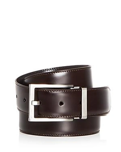 Shop Ferragamo Men's Reversible Leather Belt In Brown