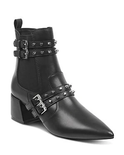 Shop Kendall + Kylie Kendall And Kylie Women's Rad Pointed Toe Leather Booties In Black