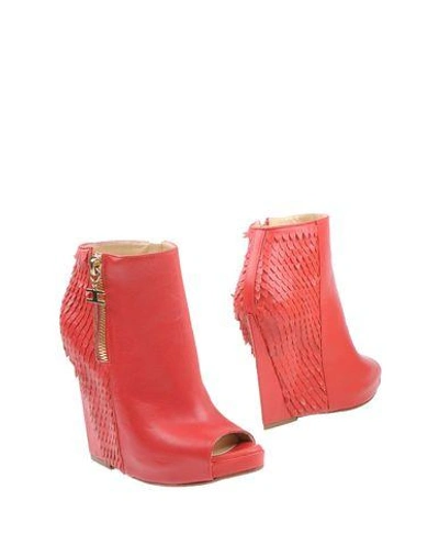 Shop Elisabetta Franchi Ankle Boot In Red