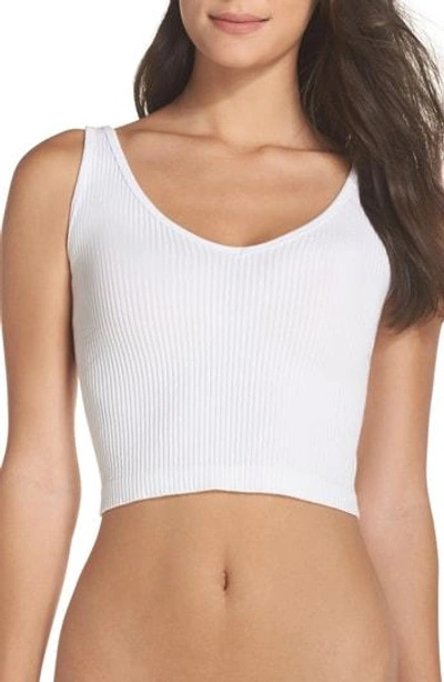 Shop Free People Intimately Fp Solid Rib Brami Crop Top In White