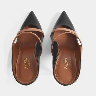 Shop Malone Souliers | Maureen 100 High Mule Shoes In Black And Nude Nappa Leather