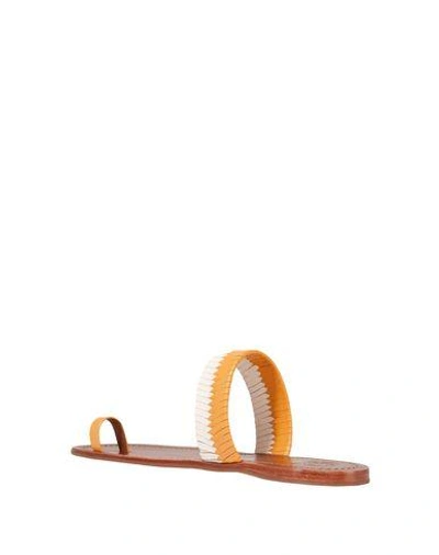 Shop Tory Burch Toe Strap Sandals In Yellow