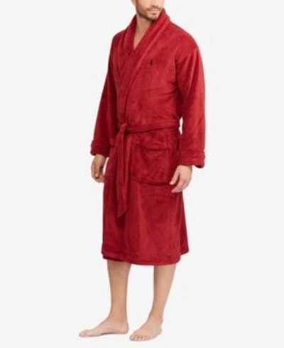 Shop Polo Ralph Lauren Men's Shawl-collar Robe In Holiday Red