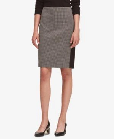 Shop Dkny Colorblocked Pencil Skirt, Created For Macy's In Charcoal
