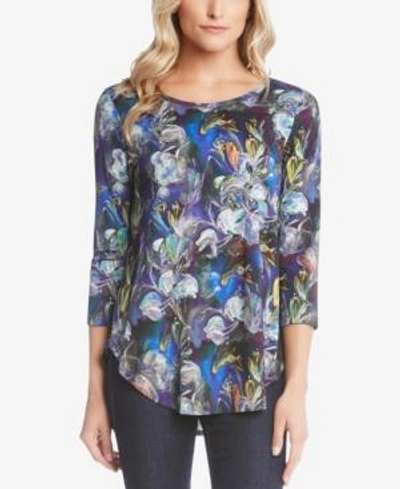 Shop Karen Kane Printed Shirttail Top