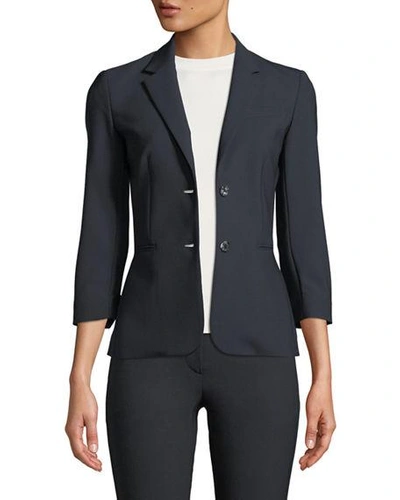 Shop The Row New Schoolboy Two-button Blazer In Navy