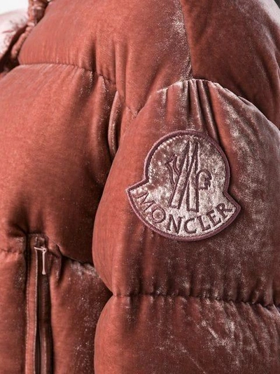 Shop Moncler Short Padded Jacket - Pink