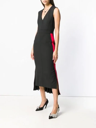 Shop Alexander Mcqueen Sleeveless Midi Dress Dress In Black