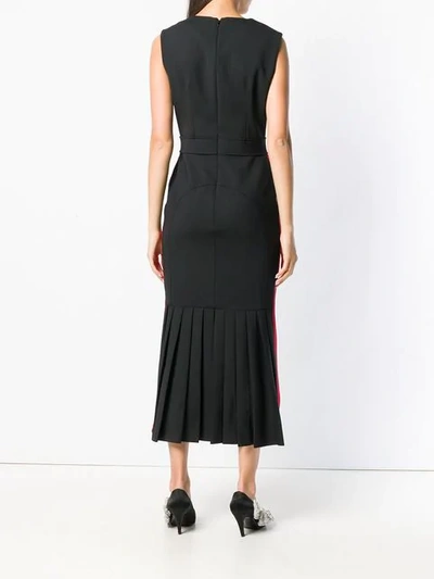 Shop Alexander Mcqueen Sleeveless Midi Dress Dress In Black