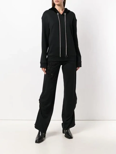 Shop Almaz Open Back Hoodie - Black