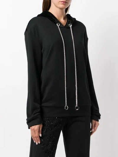 Shop Almaz Open Back Hoodie - Black