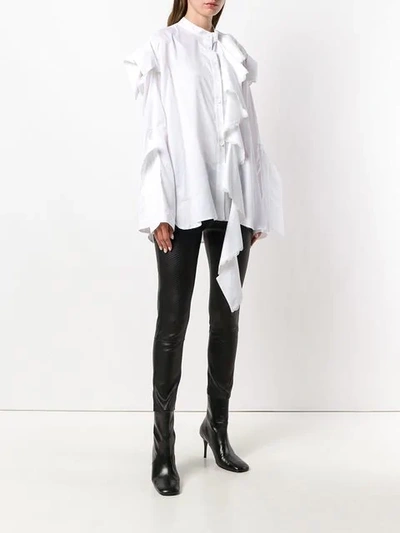 Shop Almaz Ruffled Layer Shirt - White
