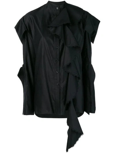 Shop Almaz Ruffled Layer Shirt - Black
