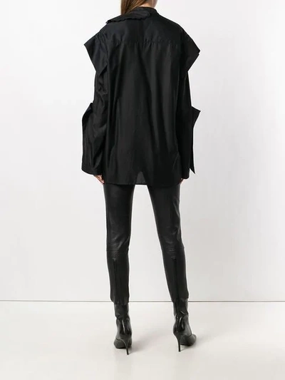 Shop Almaz Ruffled Layer Shirt - Black