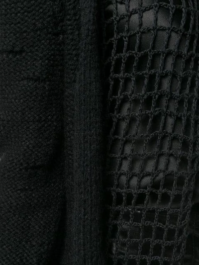 Shop Almaz Open Grid Knit Cardigan - Black
