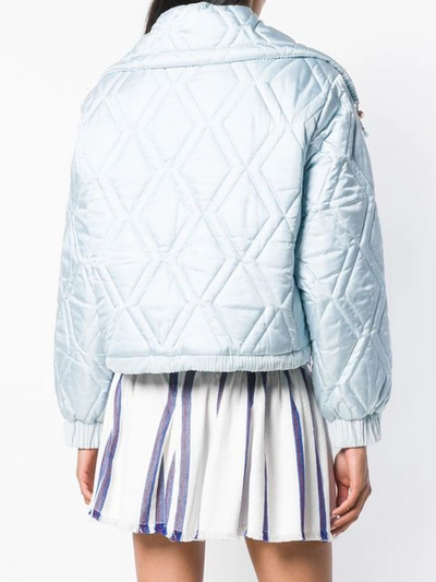 Shop See By Chloé Diamond Quilt Puffer Jacket In Blue