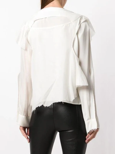 Shop Almaz Ruffled Details Shirt - White